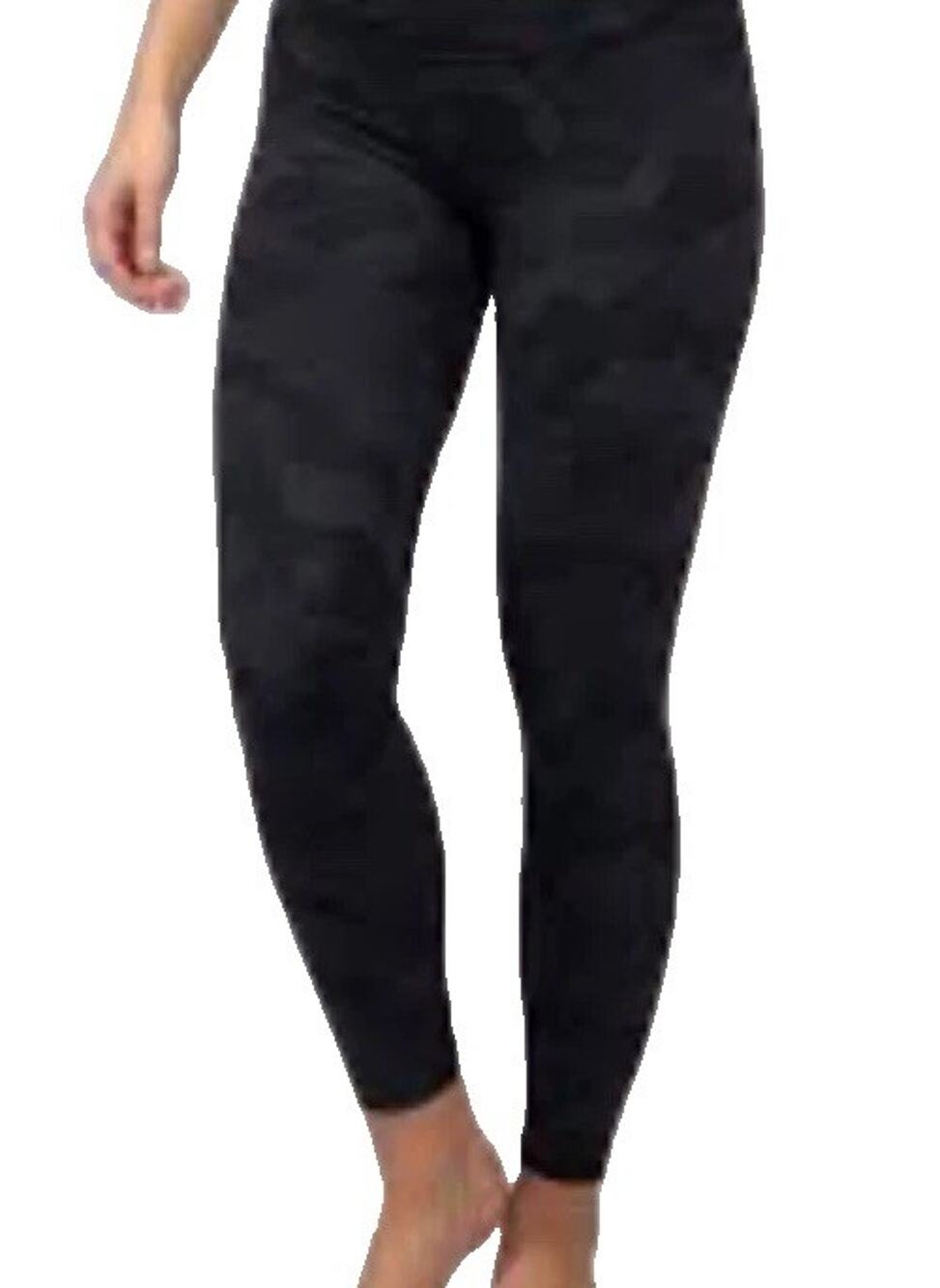 Yogalicious Lux Leggings Womens Large Black Cloud High Rise Crop Pockets Stretch